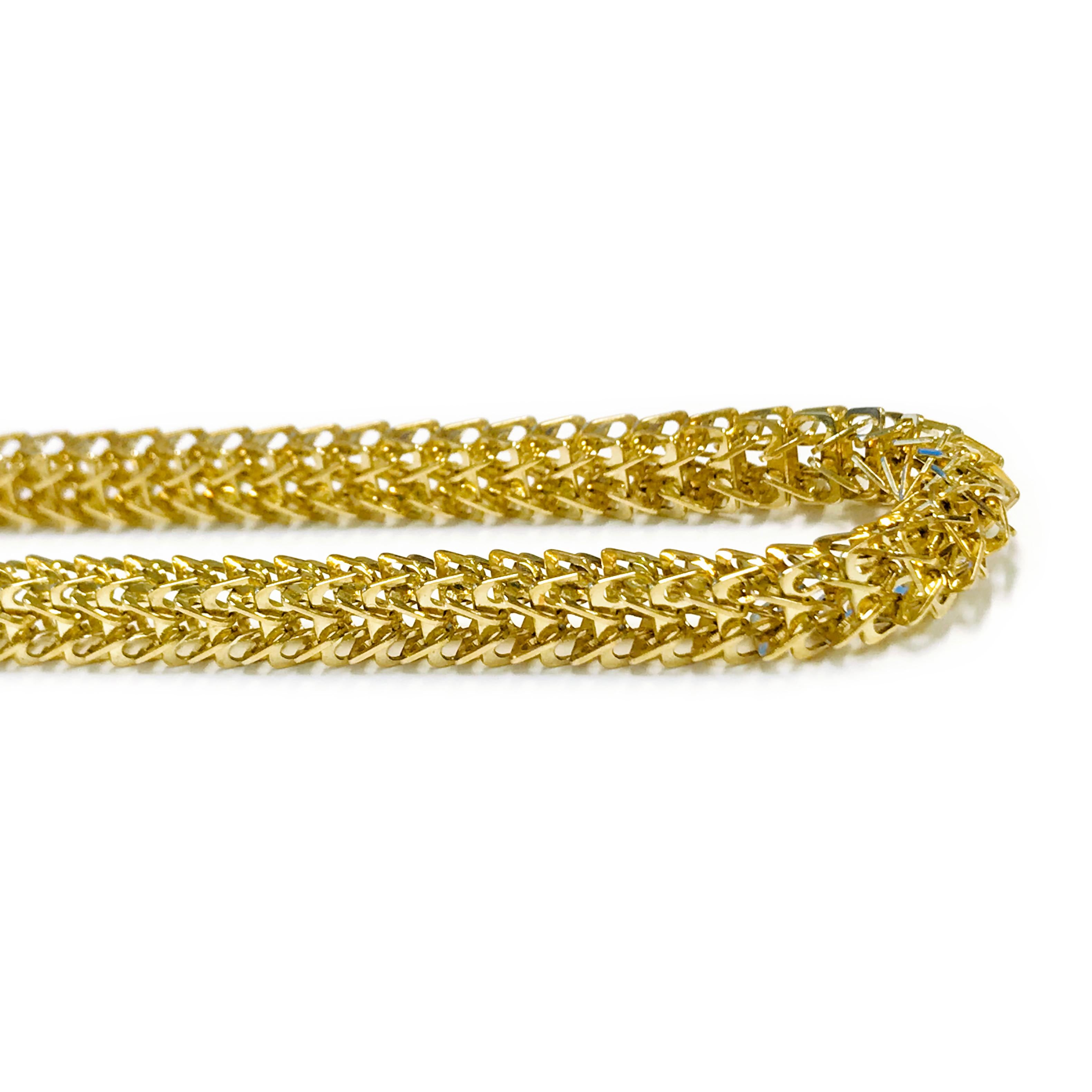 Retro 14 Karat Gold Galaxy Link Necklace For Sale