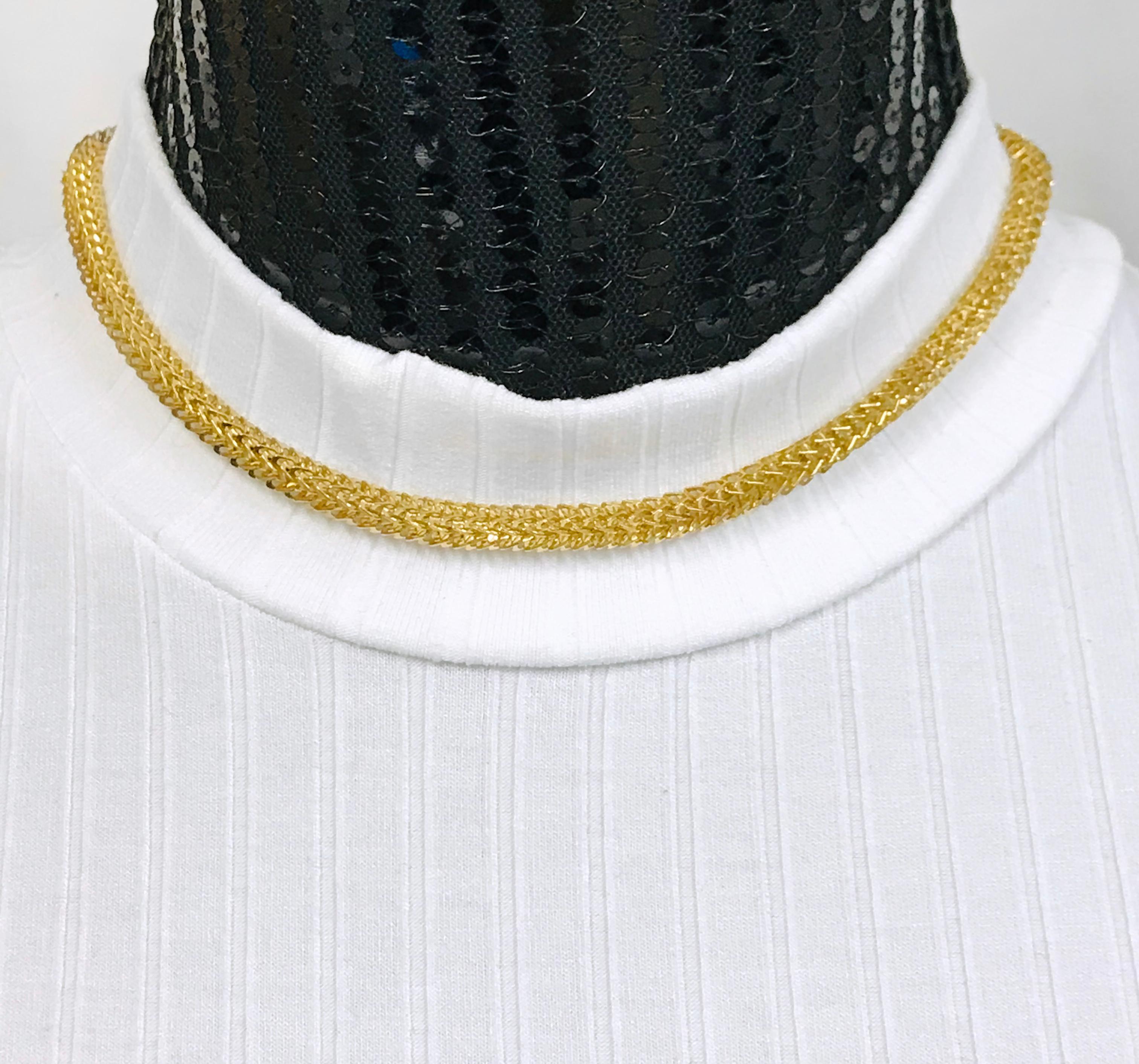 Women's or Men's 14 Karat Gold Galaxy Link Necklace For Sale