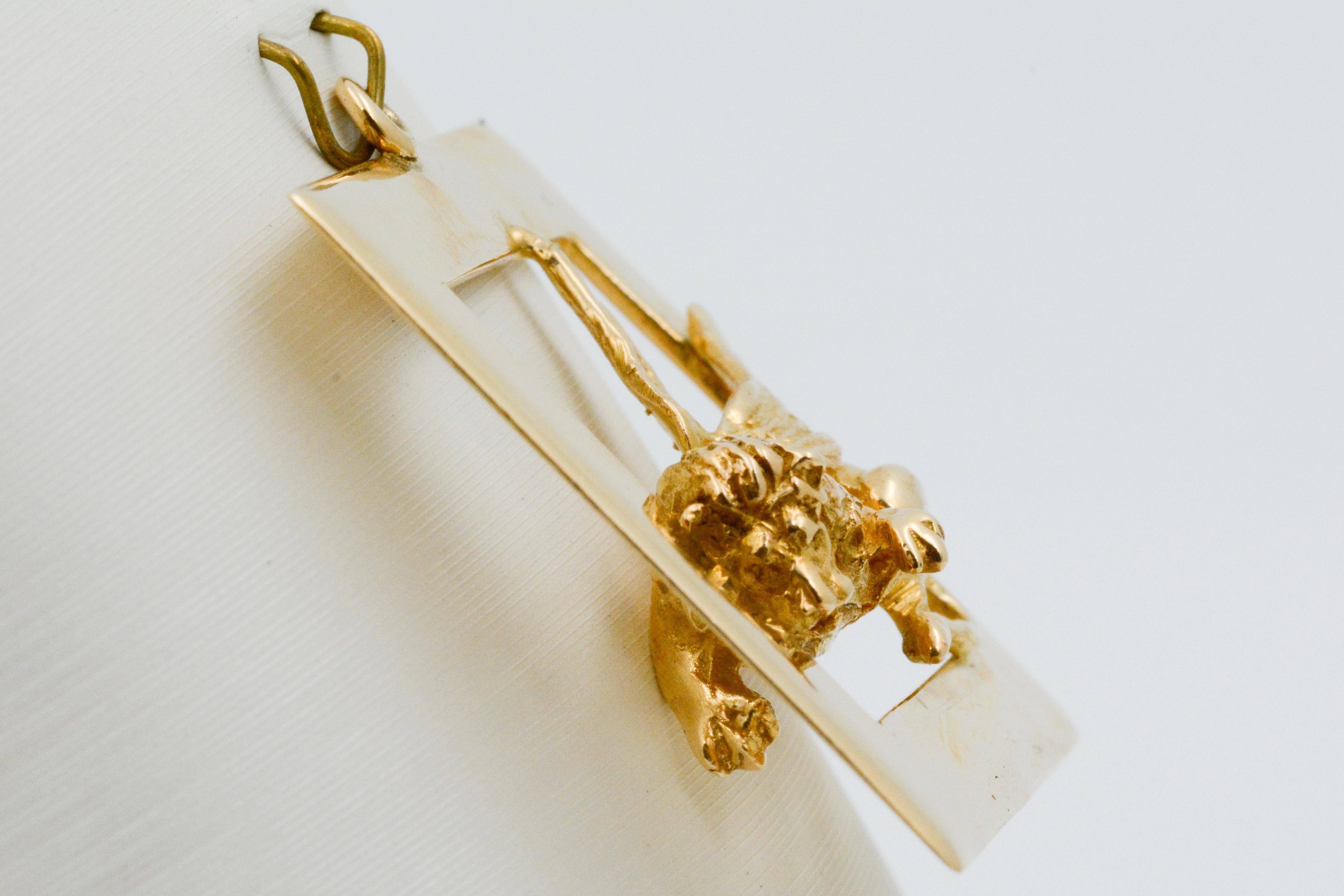 14 Karat Gold Gryphon Charm 1