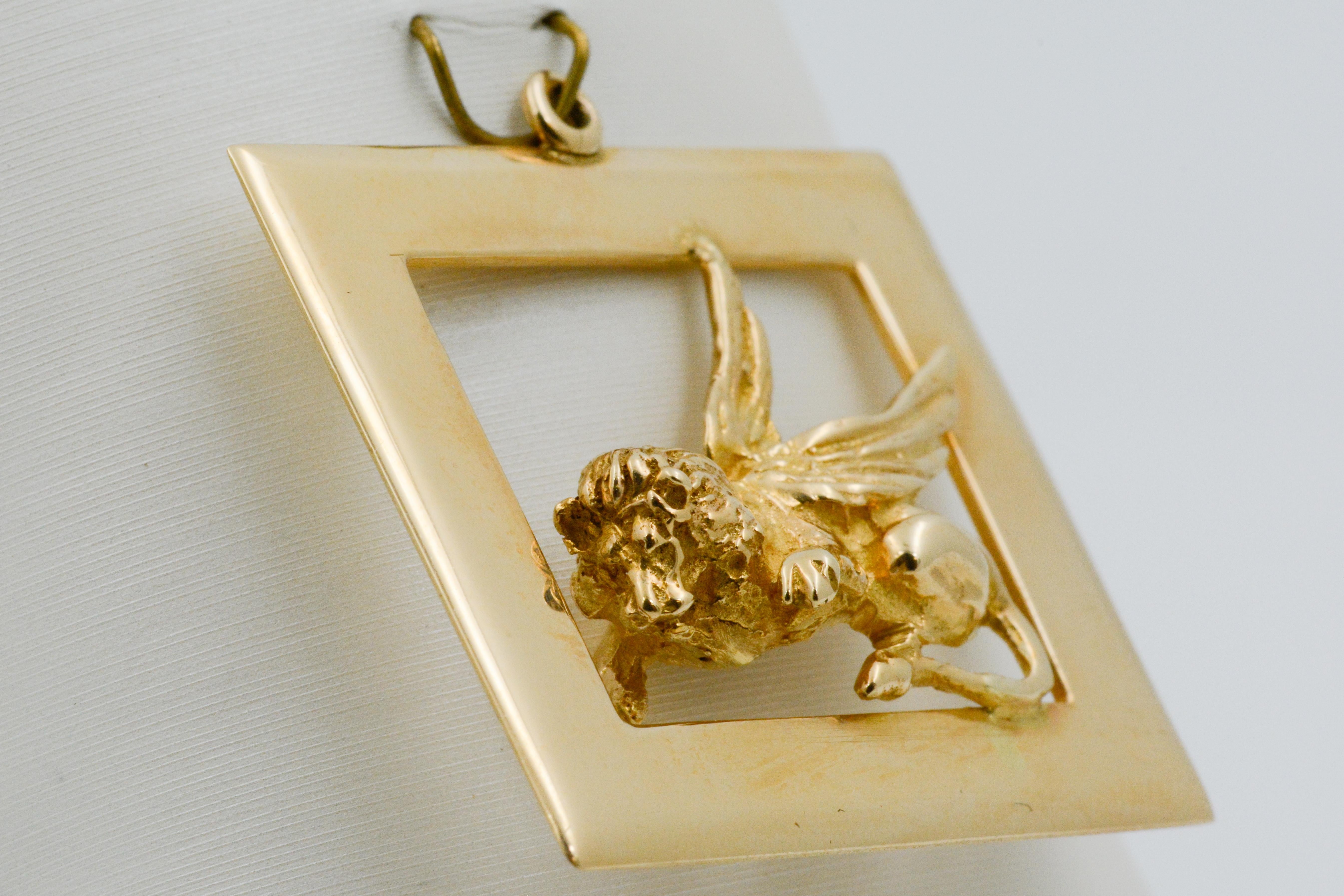 14 Karat Gold Gryphon Charm 2