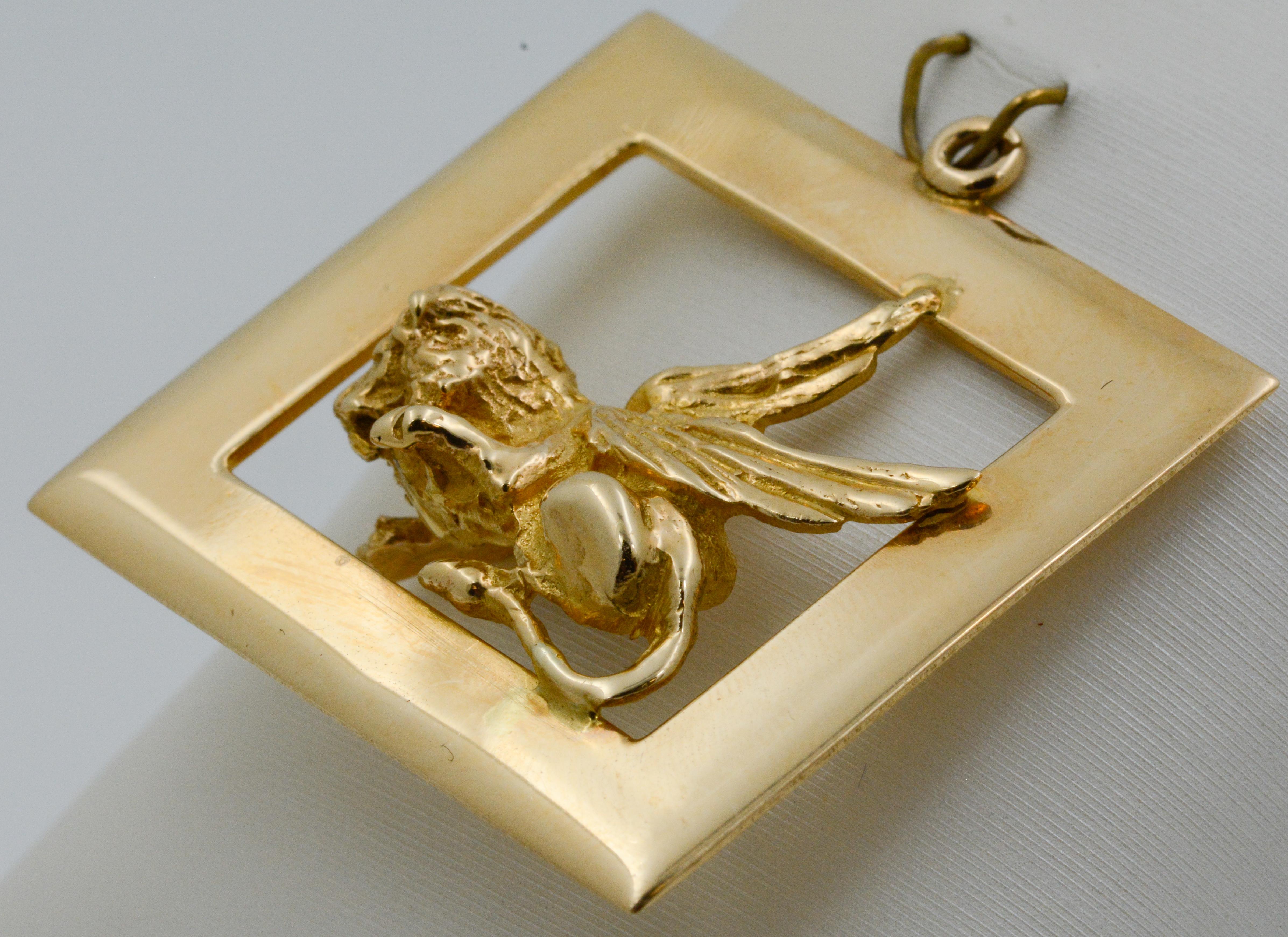 14 Karat Gold Gryphon Charm 3