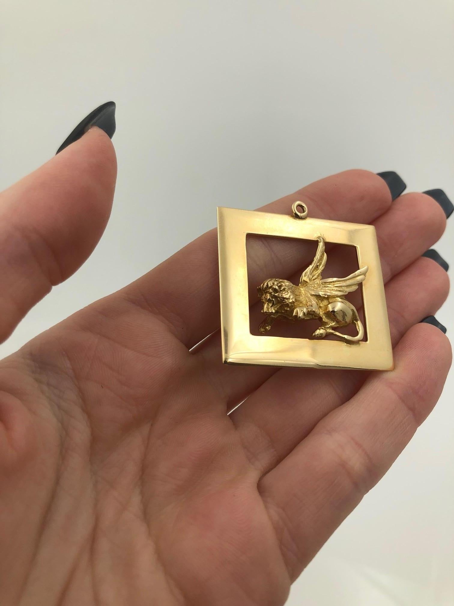 14 Karat Gold Gryphon Charm 4