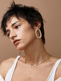 14 Karat Gold Hand Crafted Filigree Chain Link Roma Necklace by Mon Pilar