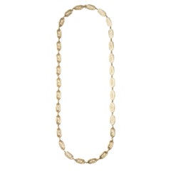 14 Karat Gold Hand Crafted Filigree Chain Link Roma Necklace by Mon Pilar 