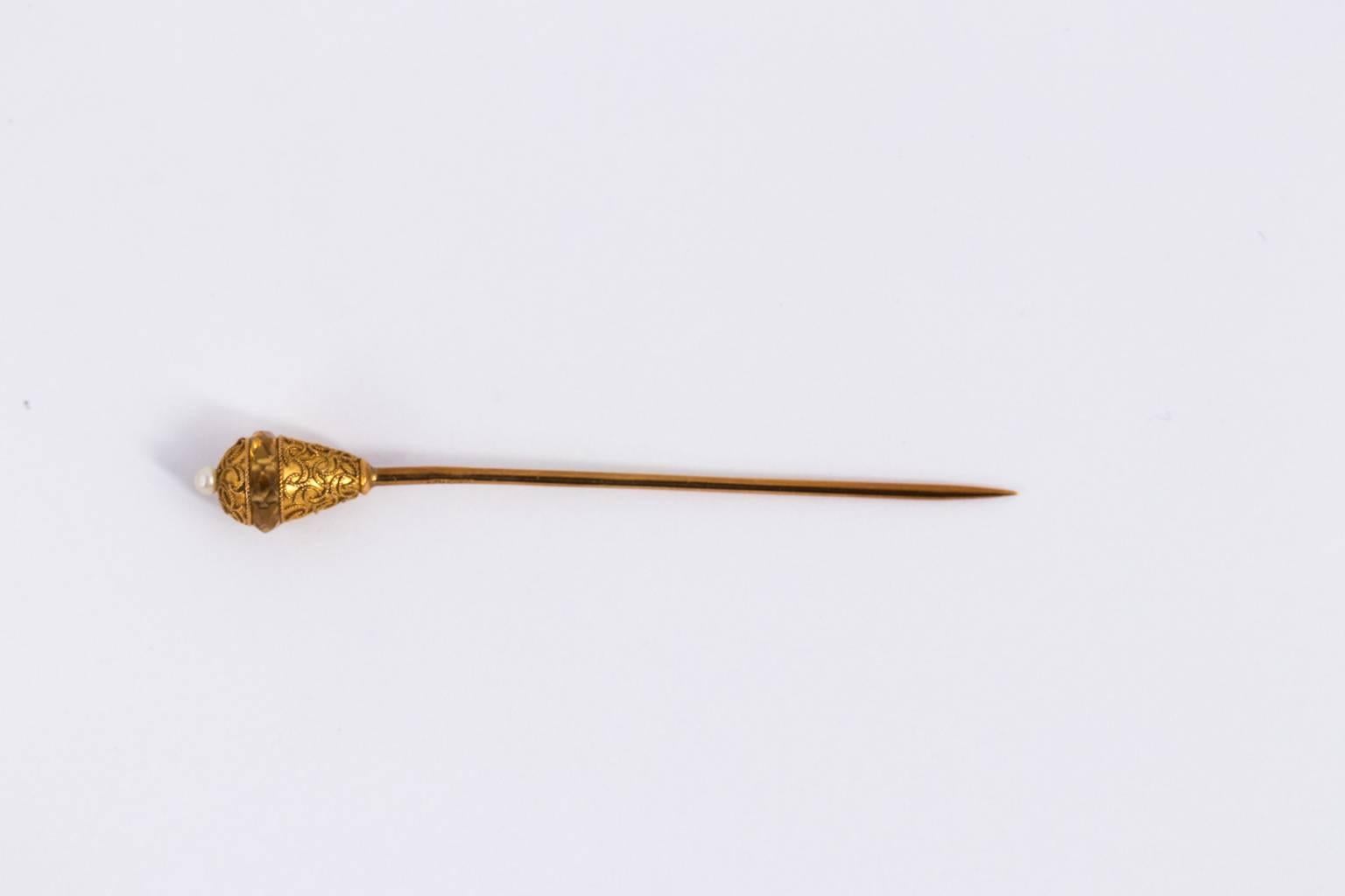 Victorian 14 Karat Gold Hat Pin Set