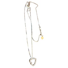 14-Karat-Gold-Herz-Diamant-Anhänger & 14-Karat-Weißgold-Kette, 22" – Ausverkauf