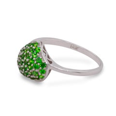 14 Karat Gold Heart Ring with Russian Demantoid