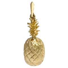 Colgante Piña Pesada Oro 14 Kilates