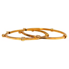 14-Karat-Gold-Creolen mit Stachelverzierung*
