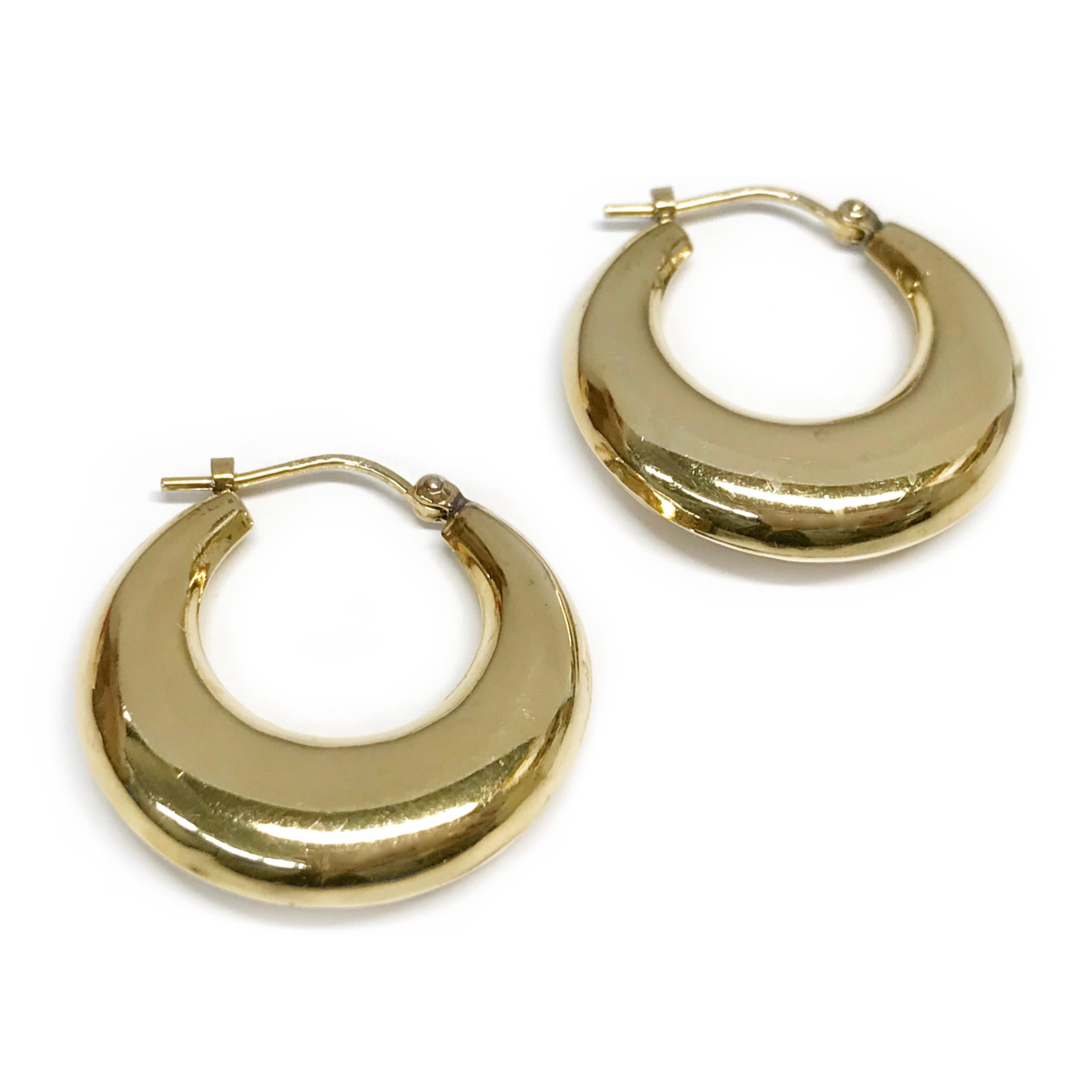 Creolen aus 14 Karat Gold (Retro)