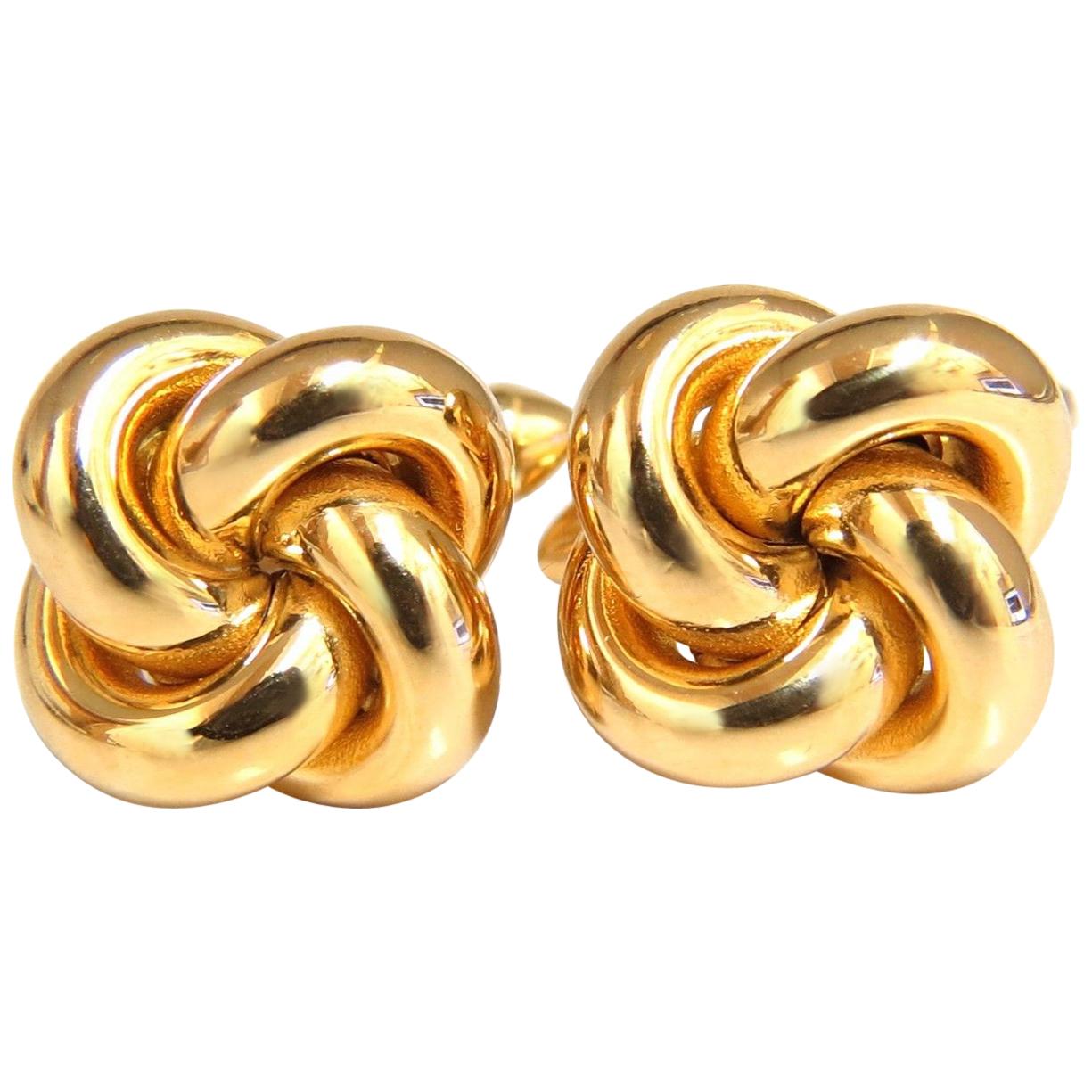 14 Karat Gold Knot Twist Cufflinks