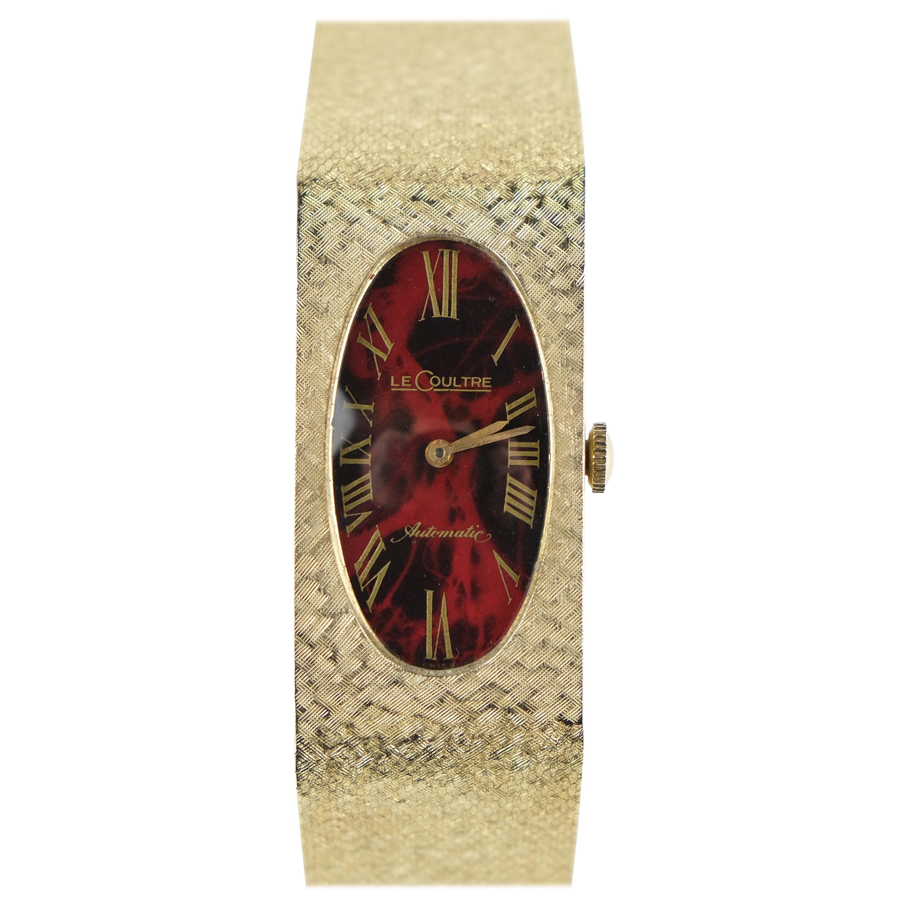 14 Karat Gold LeCoultre Automatic Wristwatch For Sale