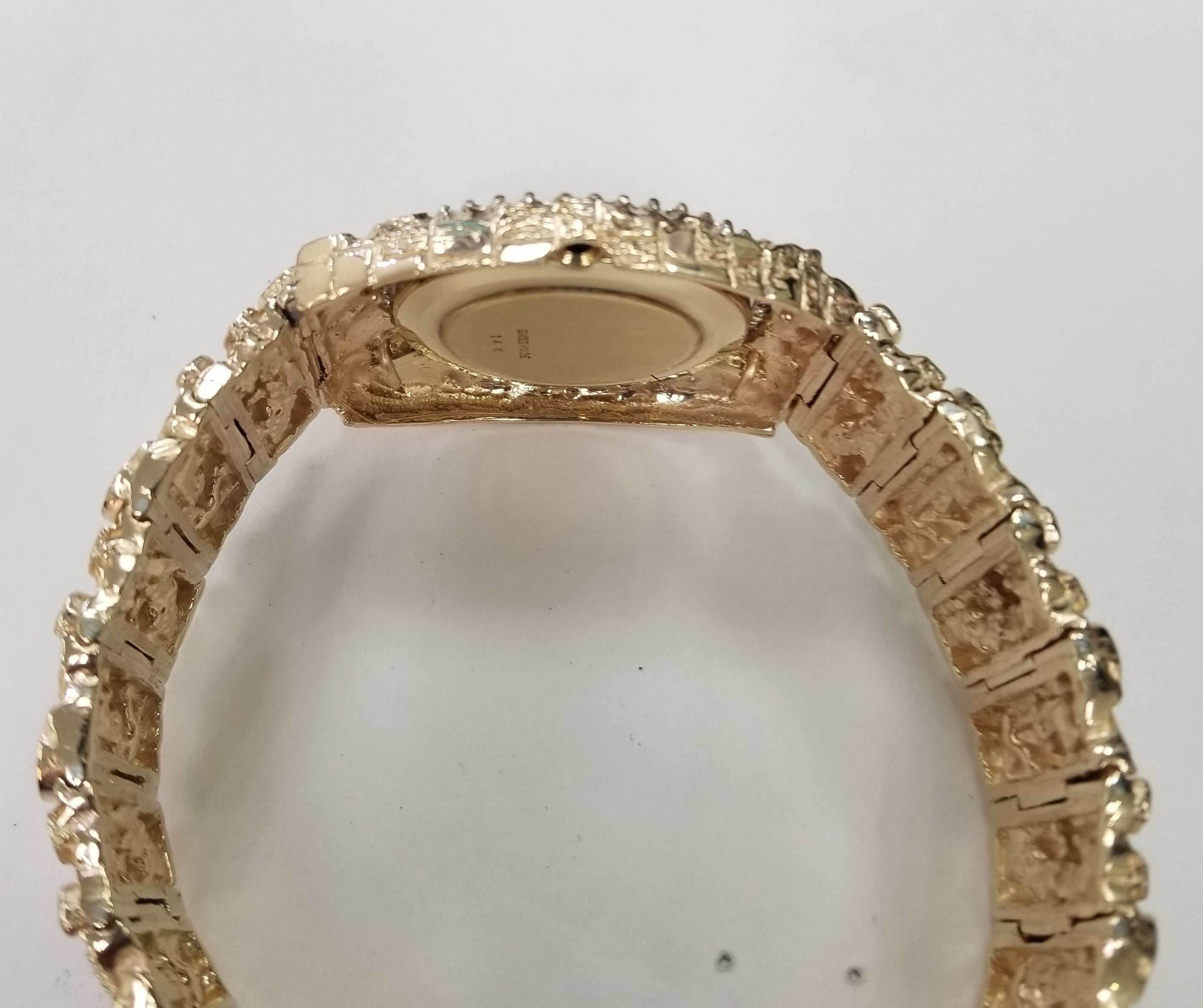 Vintage CIRCA 1970er Jahre 14 Karat Gold Gelb Herren 