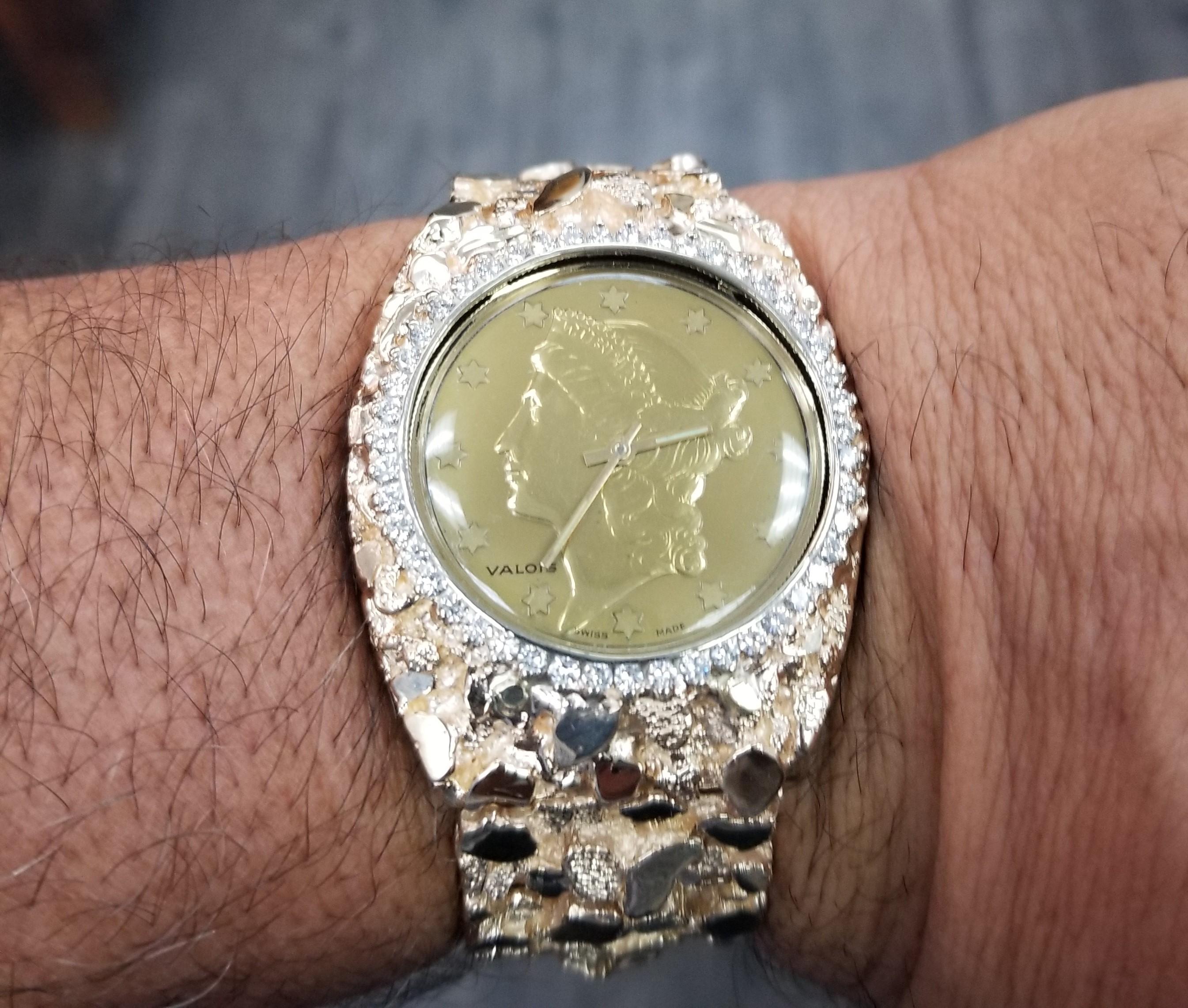 Vintage CIRCA 1970er Jahre 14 Karat Gold Gelb Herren 