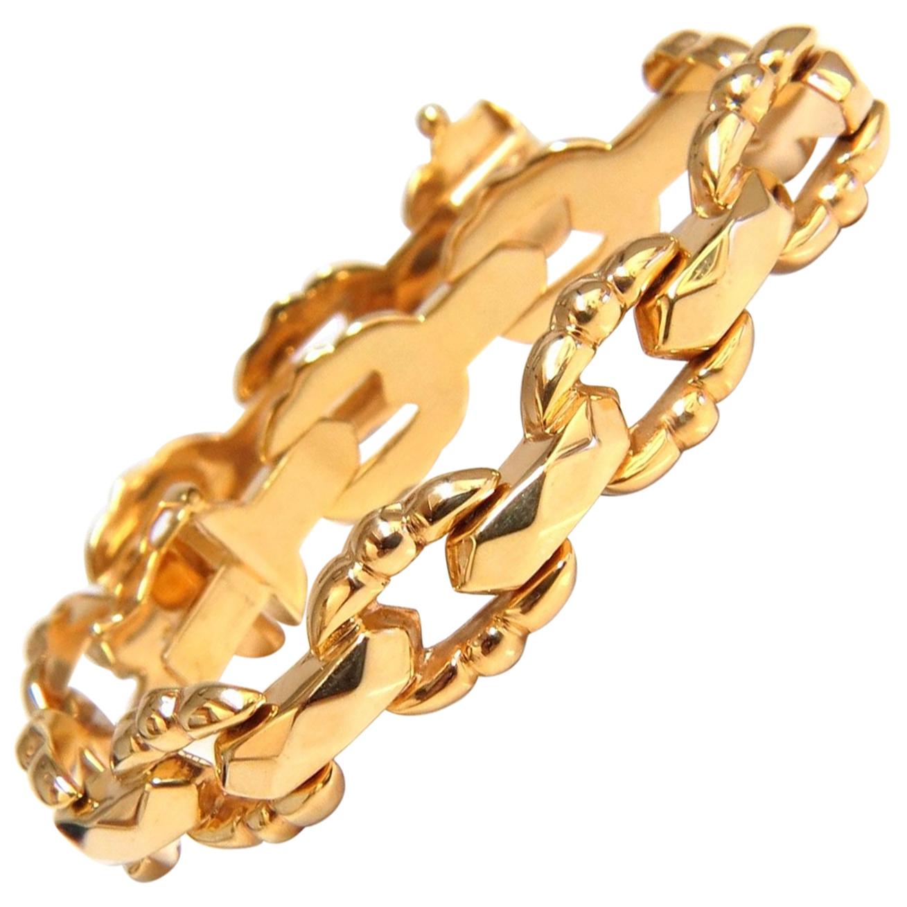 14 Karat Gold Mod Byzantine Link Bracelet