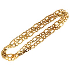 14 Karat Gold Mod Curb Link Necklace