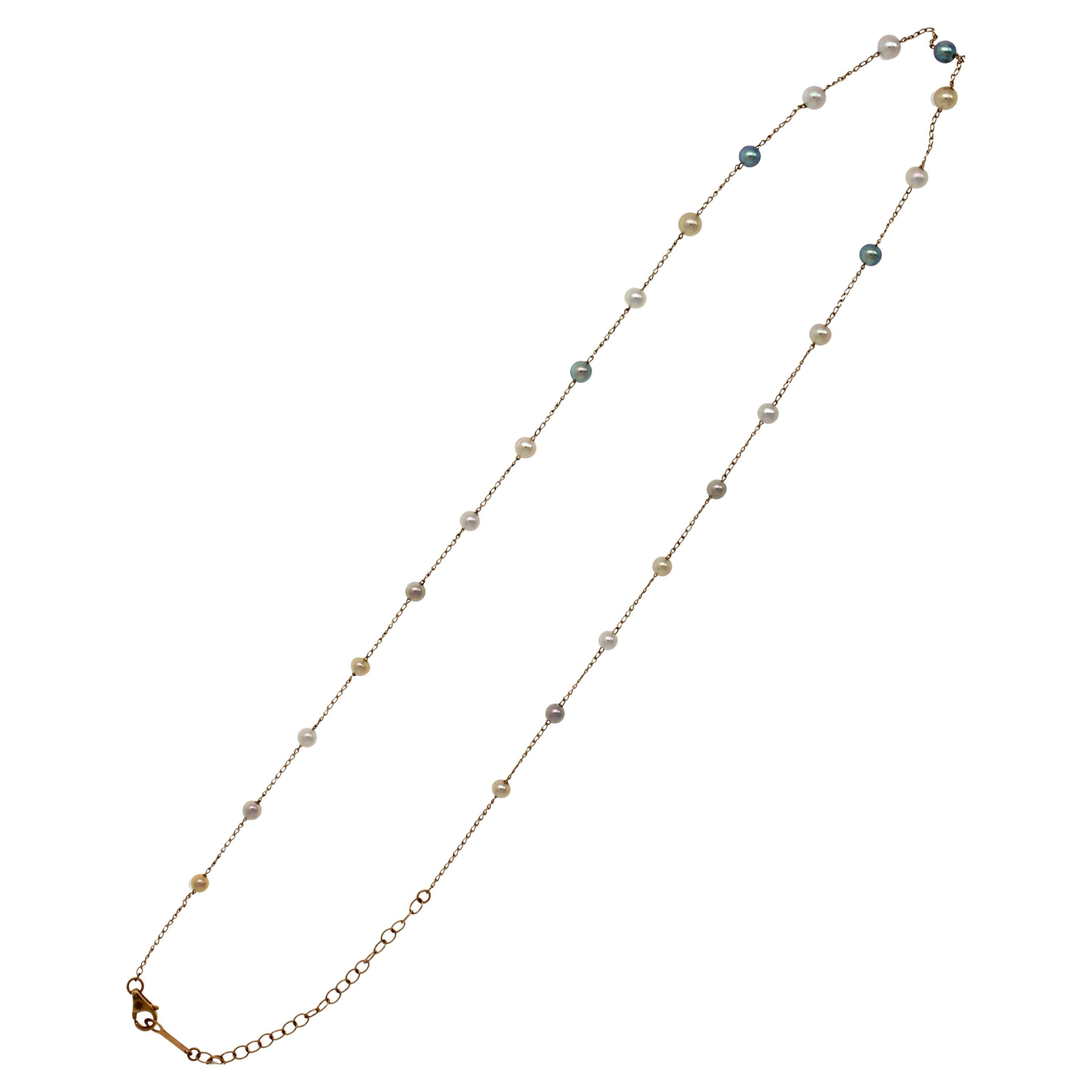 pearl thin necklace