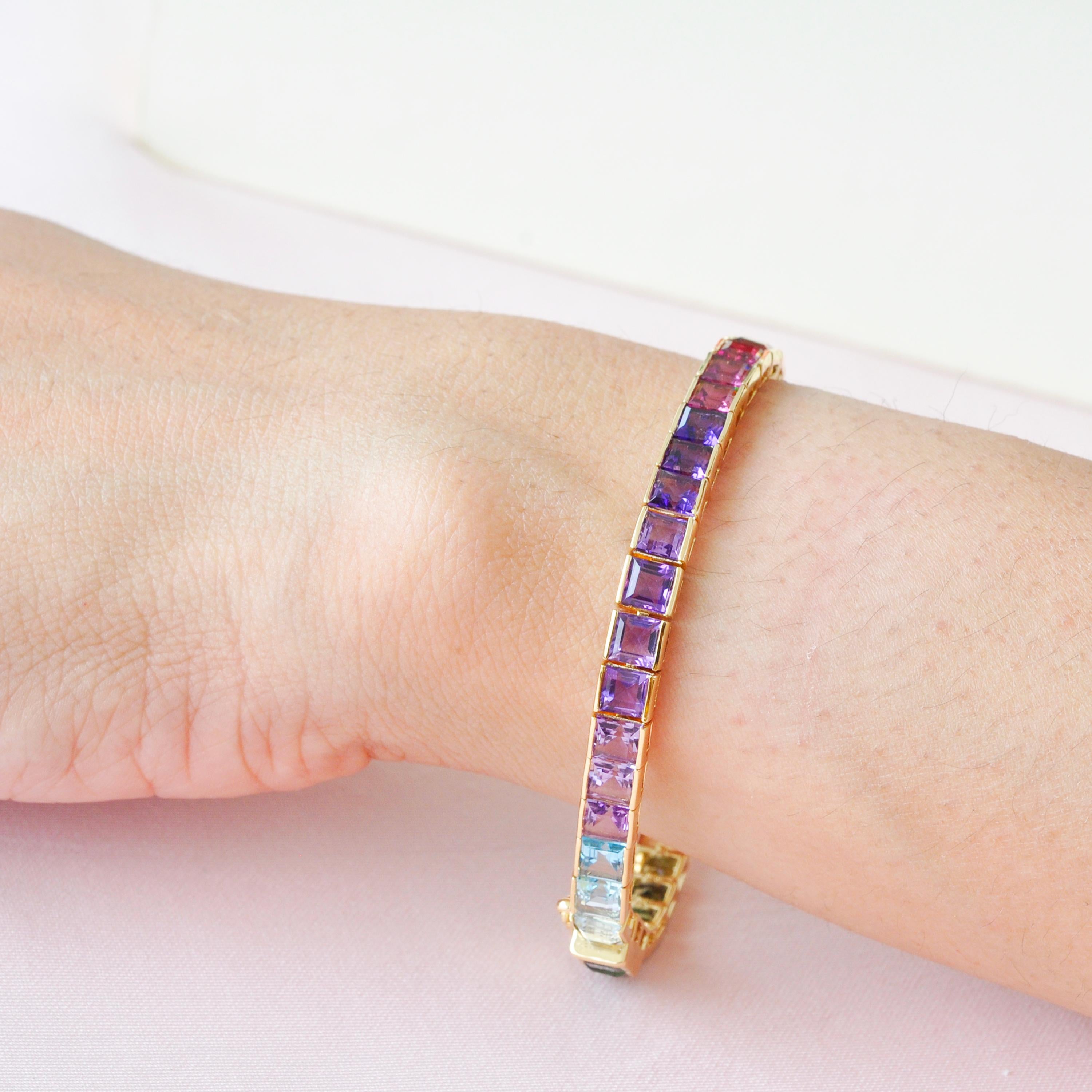 multicolor tennis bracelet
