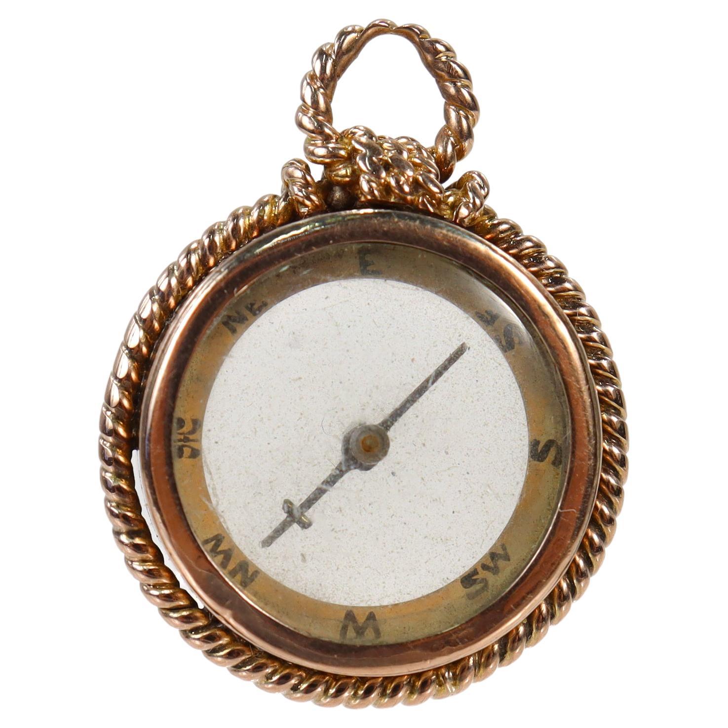 14 Karat Gold Nautical Compass Pendant or Charm for a Bracelet