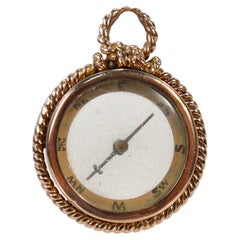 Vintage 14 Karat Gold Nautical Compass Pendant or Charm for a Bracelet