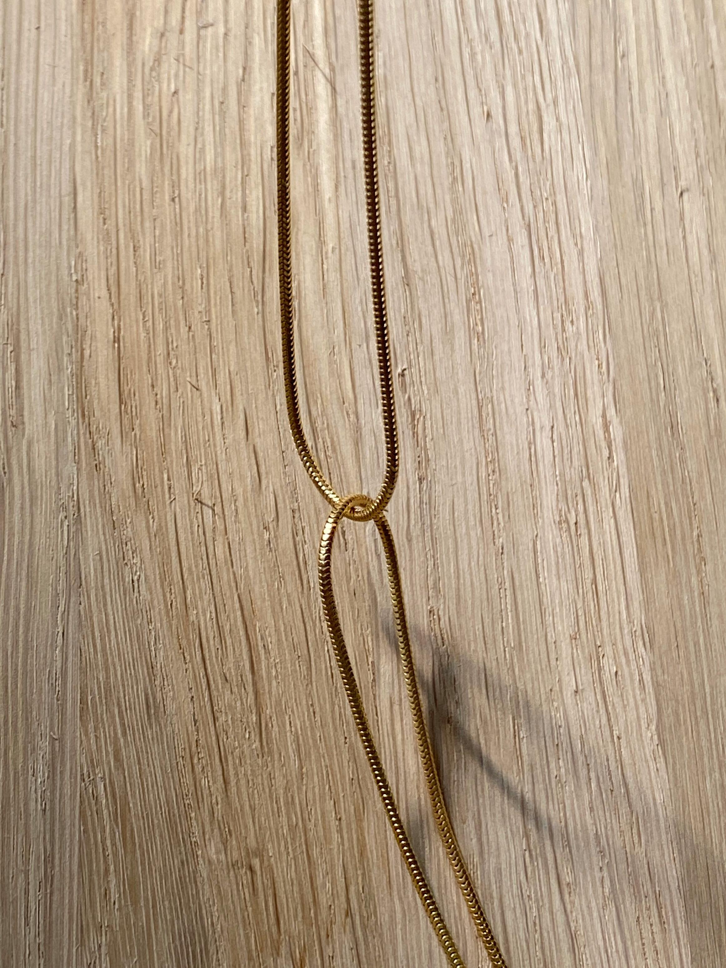 double snake chain necklace