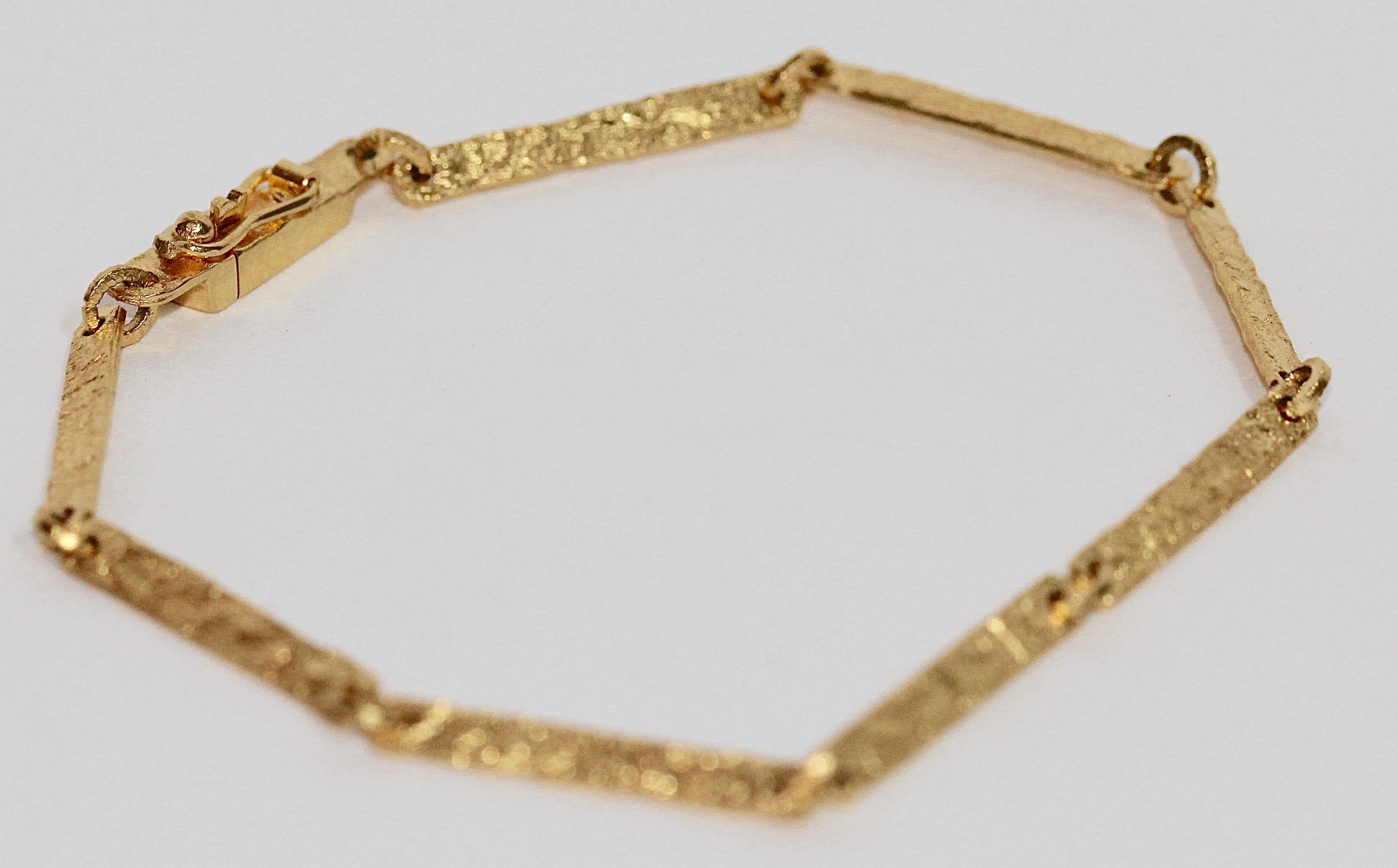 14 Karat Gold Necklace Pendant Lapponia Design Björn Weckström with Bracelet 2