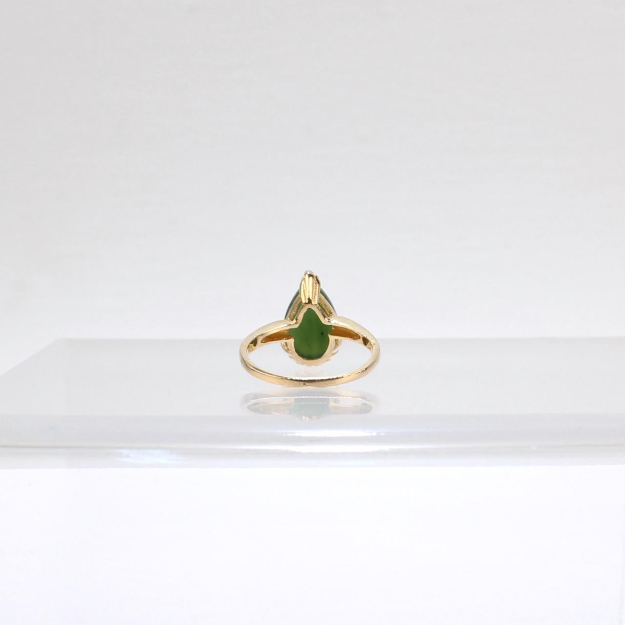 14k gold jade ring