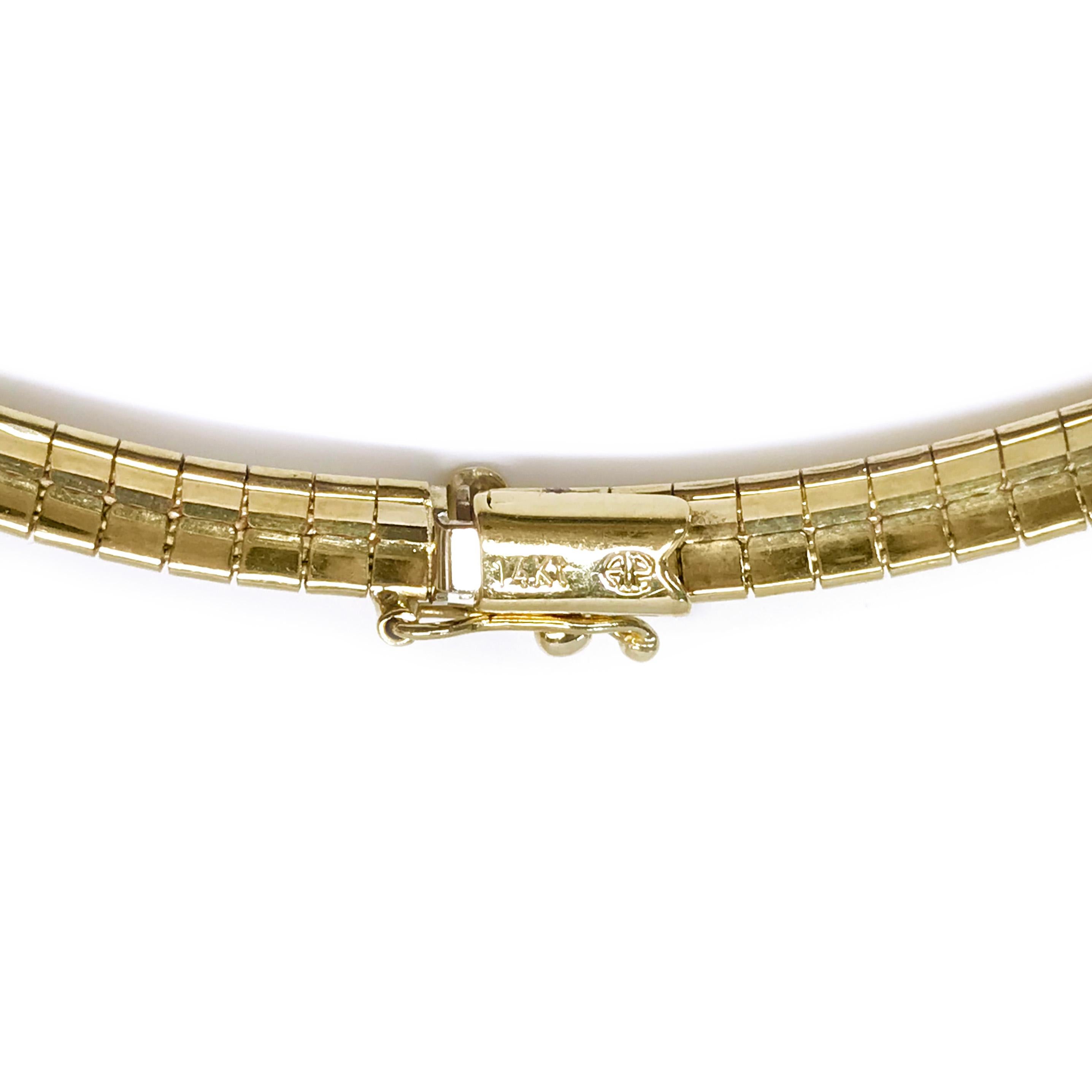 omega 14k gold necklace