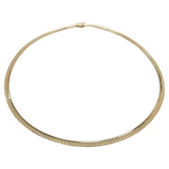 Yellow Gold Omega Necklace