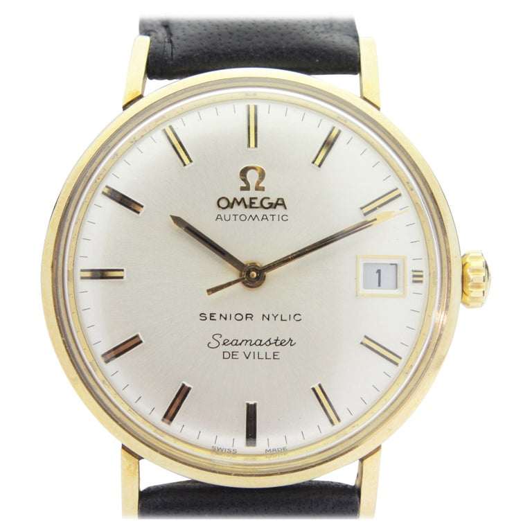 14 Karat Gold Omega Seamaster De Ville with Champagne Dial at 1stDibs