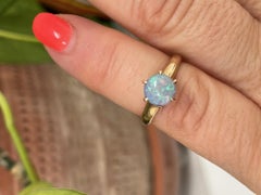14 Karat Gold Opal Claw Set Ring