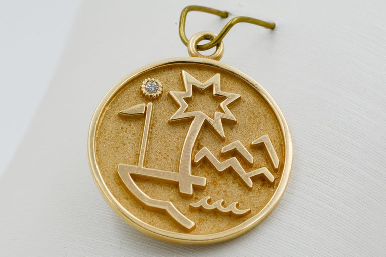 14 Karat Gold Palm Desert YPO 1990 Charm For Sale at 1stDibs