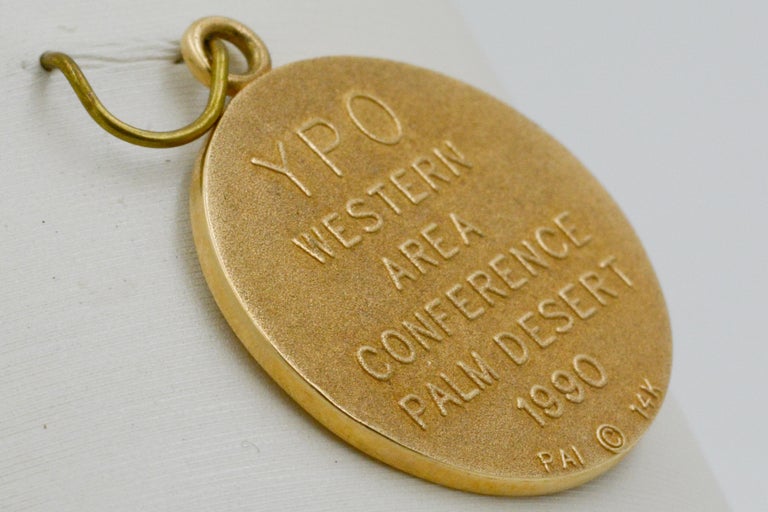 14 Karat Gold Palm Desert YPO 1990 Charm For Sale at 1stDibs