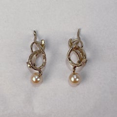 14 Karat Gold and Pearl Clip-On Earrings