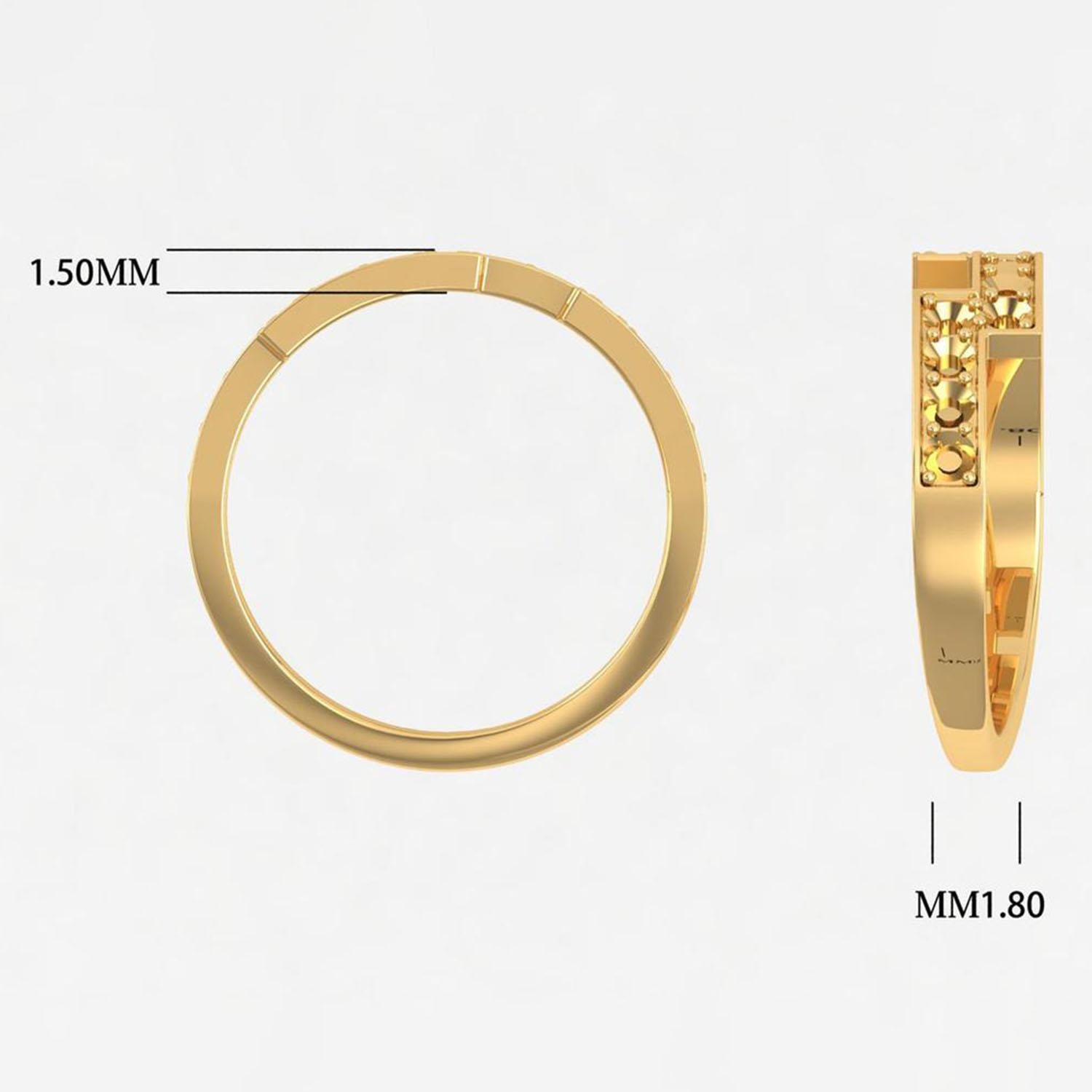 Modern 14 Karat Gold Red Garnet Ring / January Birthstone Ring Band / Ring for Her For Sale