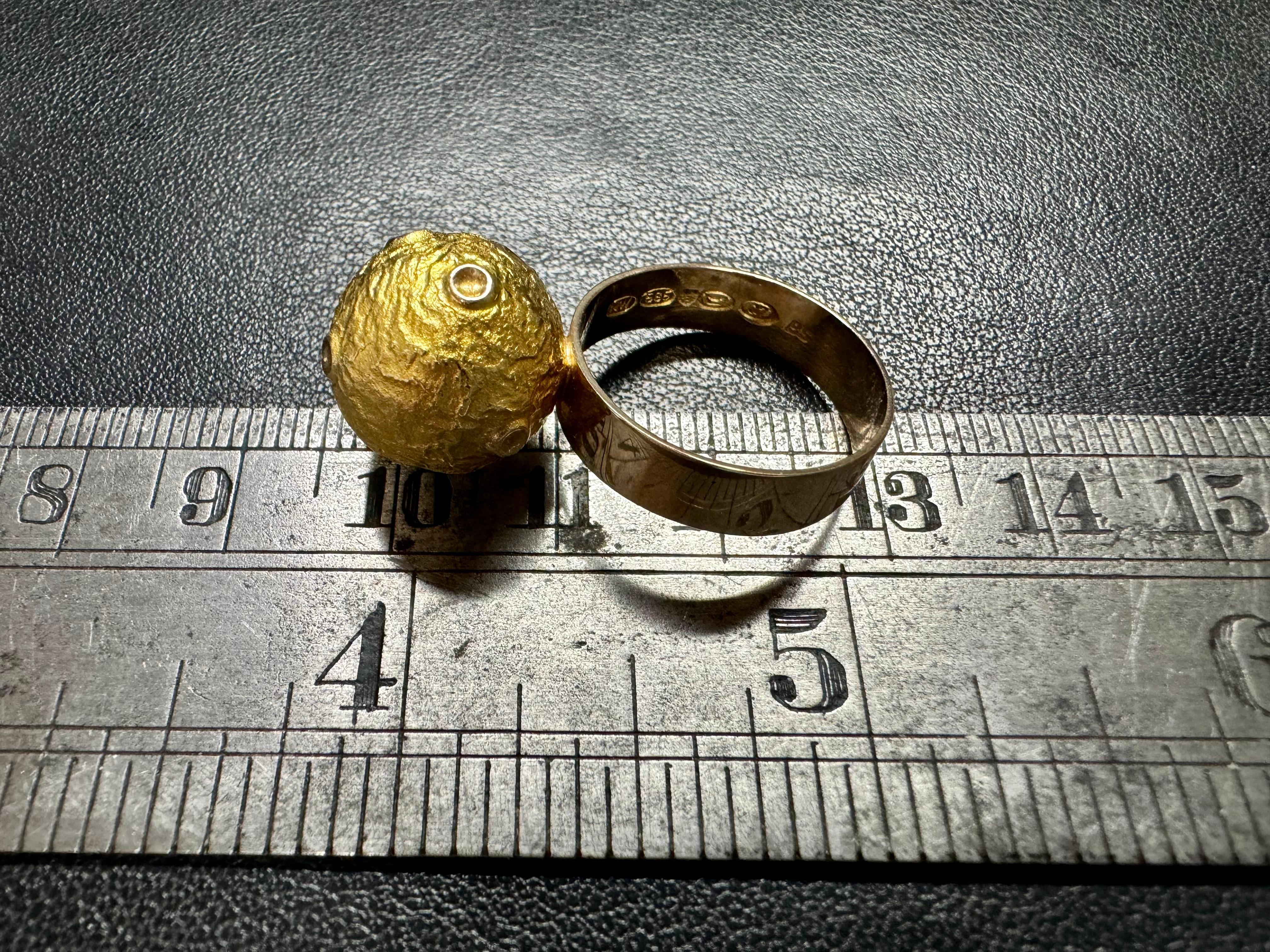 14 Karat Gold Ring Boris Sarvala 1967 Made in Finland. For Sale 1