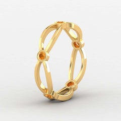 14 Karat Gold Round Citrine Ring / November Birthstone Ring / Ring for Her