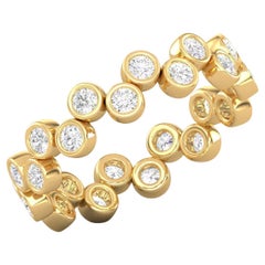 14 Karat Gold Rundschliff Moissanit-Ring / Gold Verlobungsring / Ring für ihr