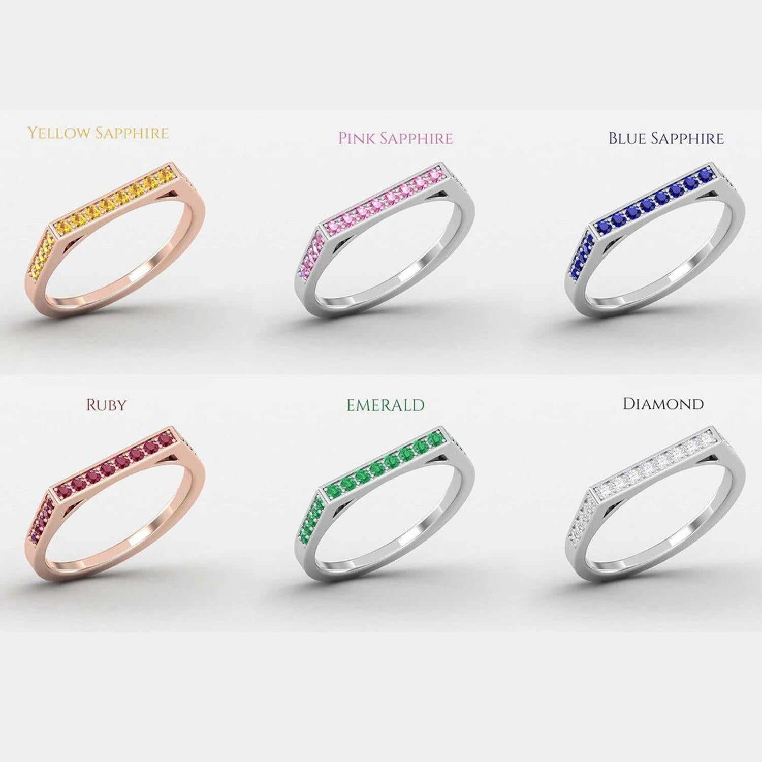 14 Karat Gold Verlobungsring/Ring mit rundem grünem Smaragd / Gold für Her (Moderne) im Angebot