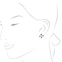 14 Karat Gold Royal Blue Moonstone Earrings