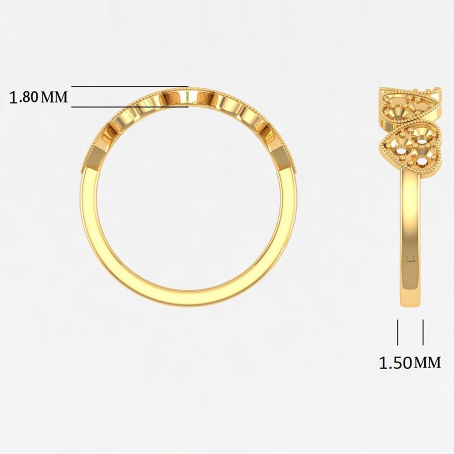 14 Karat Gold Rubellite Tourmaline Ring / Gold Wedding Ring / Heart Ring for Her For Sale 1