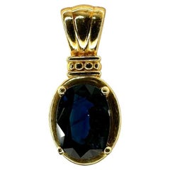 14 Karat Gold Sapphire Pendant