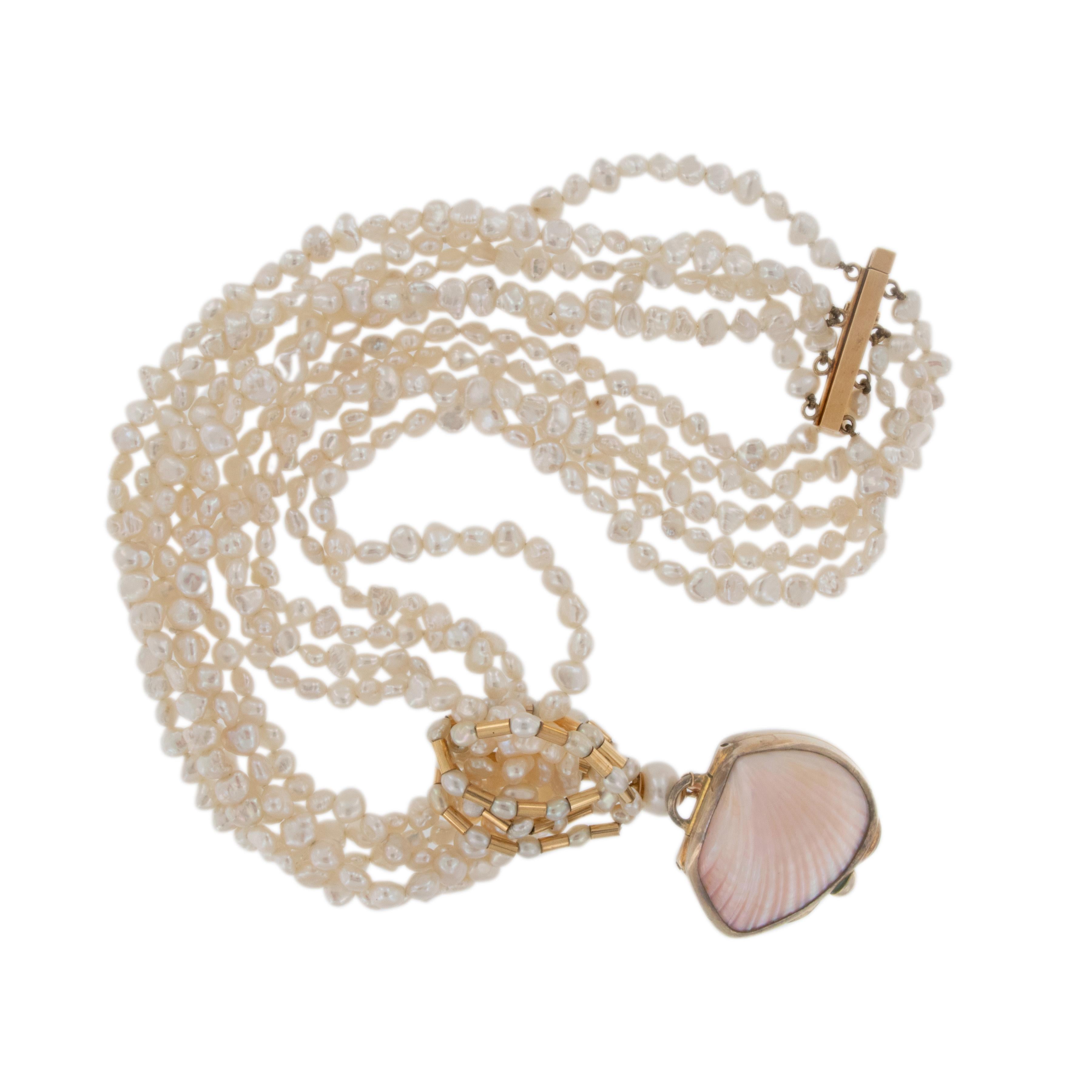 Marguerite Stix is best known for her shell jewelry and her collaboration with her husband on two books about shells. They founded the Stix Rare Shell Gallery in Greenwich Village, New York, in the 1960's. Stix also began to make jewelry from and