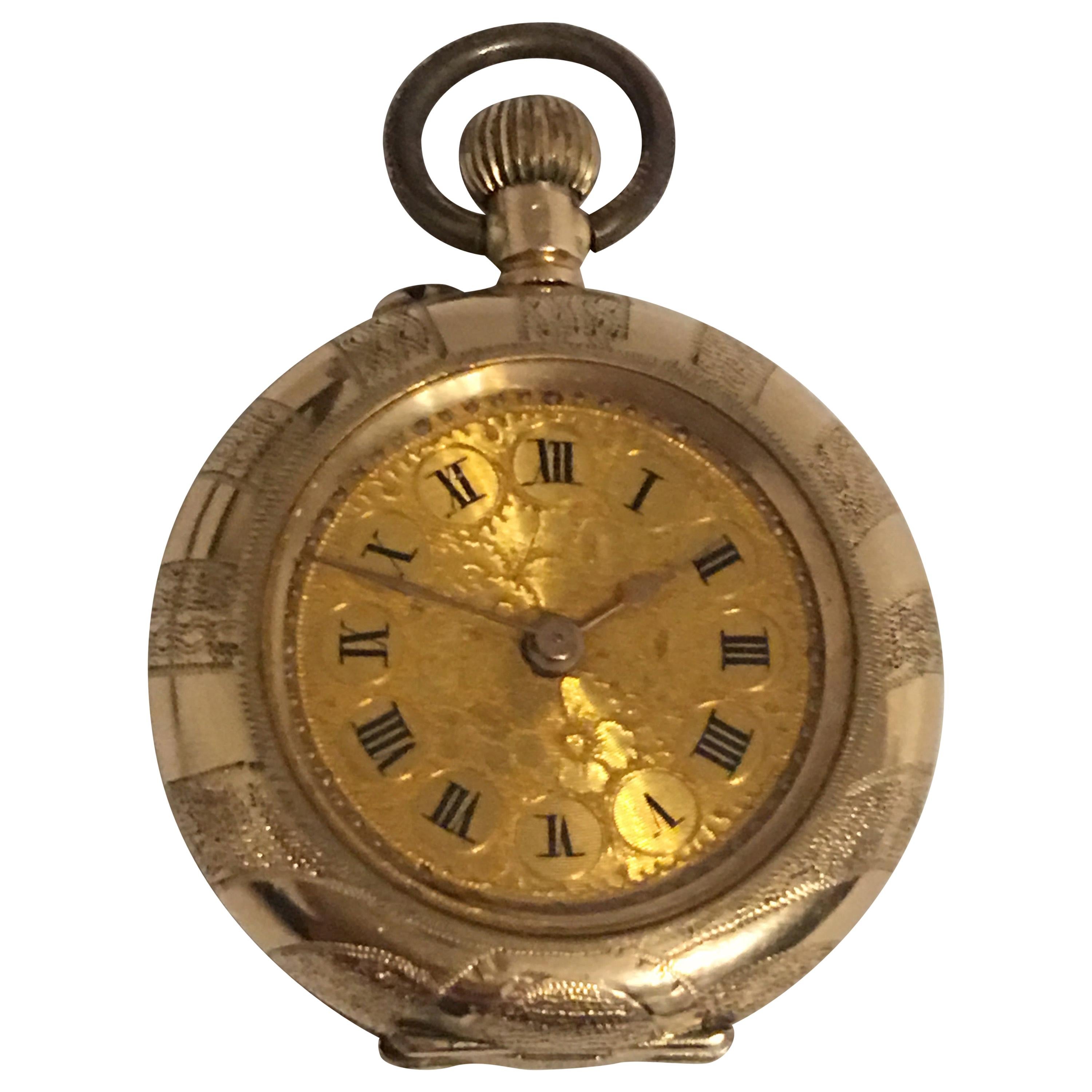 14 Karat Gold Small Antique Pocket / Fob Watch