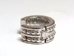 Clips d'oreilles huggies en or 14 carats de style néo-espagnol ou gothique avec perles