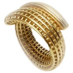 14 Karat Gold Spiralnetz-Ring, Pinki