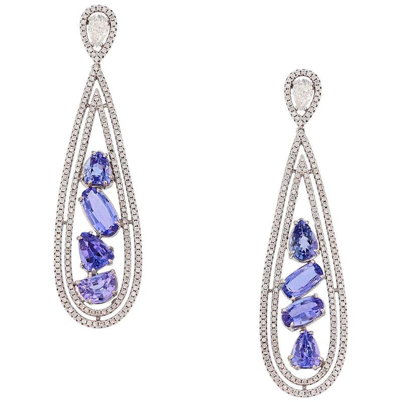 Tanzanite earrings for sale Clearance