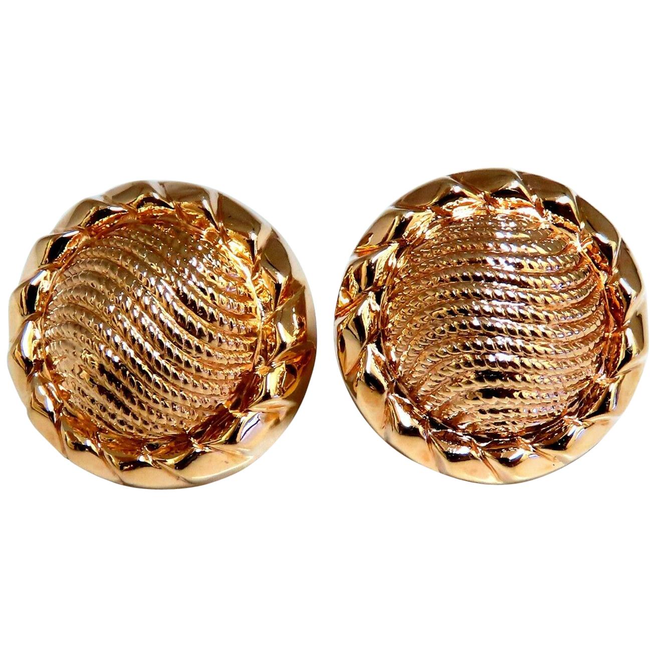 14K Silver Plated Textured Earrings main image 1