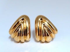 14 Karat Gold Textured Iconic Clip Earrings and Omega*