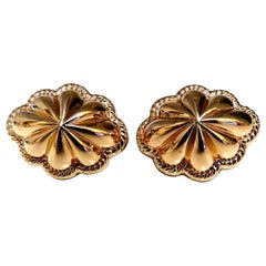 14-Karat-Gold-Ohrclips mit Wassermelonen-Struktur*
